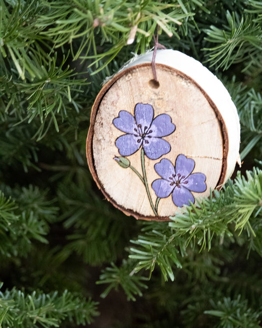 Sticky Purple Geranium Ornament