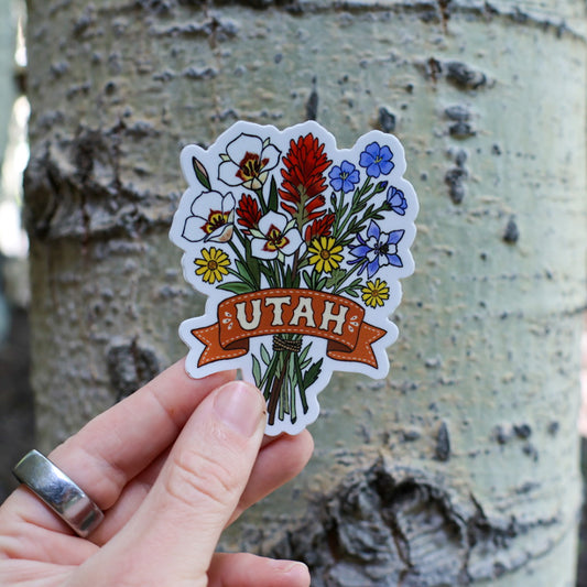 Utah Wildflower Bouquet Sticker