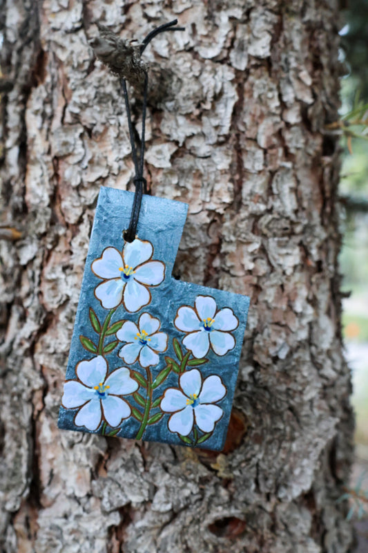 Blue Flax Utah Ornament