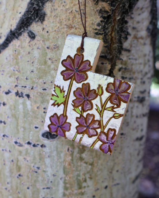 Sticky Purple Geranium Utah Ornament