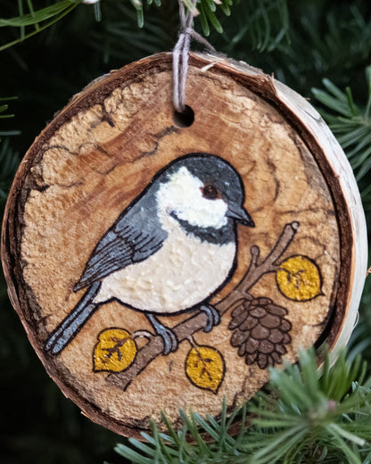 Black Capped Chickadee Ornament