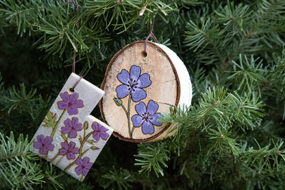 Sticky Purple Geranium Ornament