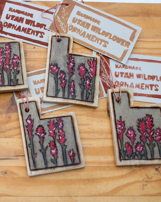 Indian Paintbrush Utah Ornament